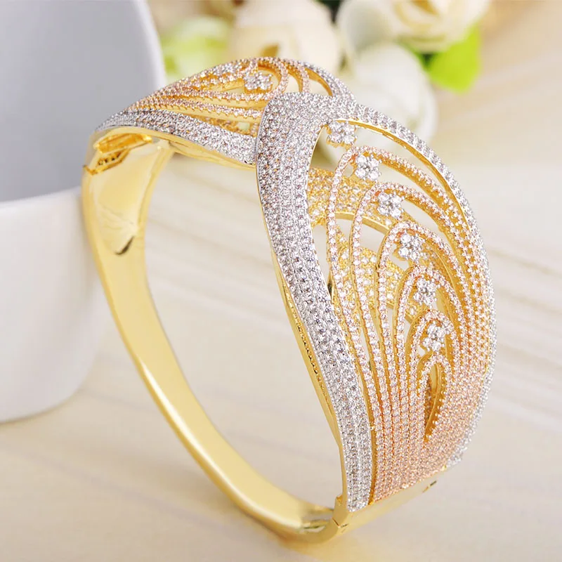 Женский широкий браслет MECHOSEN набор колец из 3 тонов в европейском стиле с