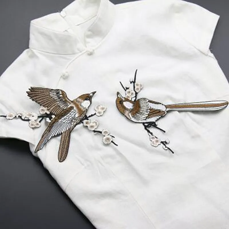 Maxsin забавные птицы с цветком высокое качество патчи для шитья дизайн одежды