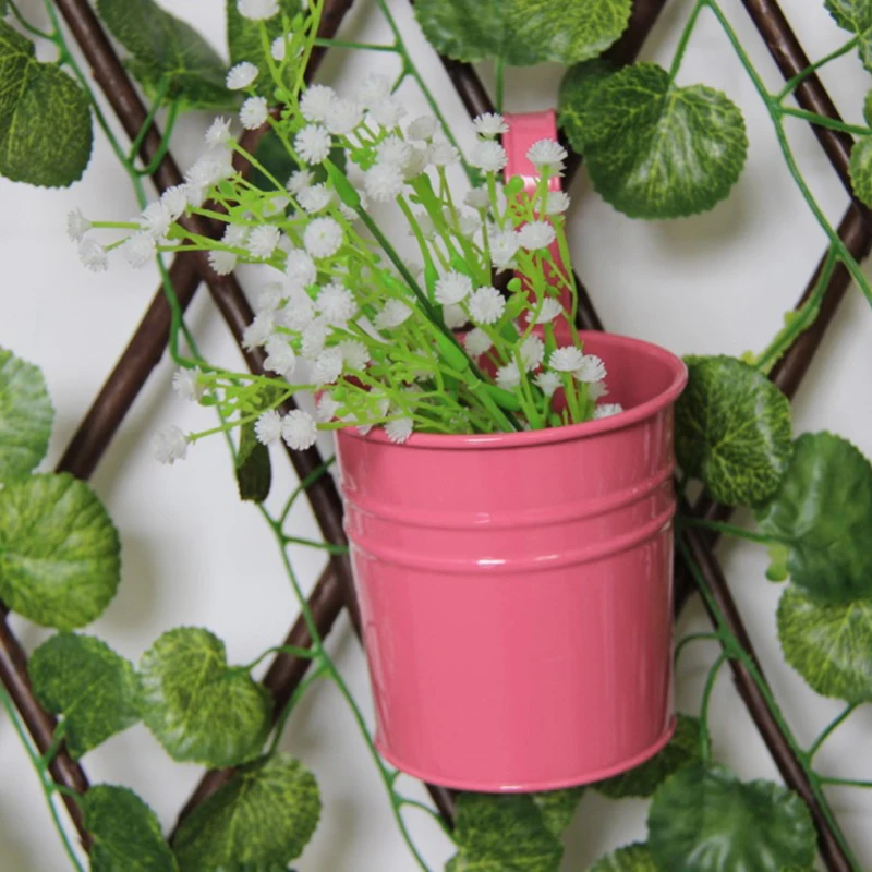 Металлические ведра для крючков в виде цветов 1 шт. балконные горшки садовый ящик