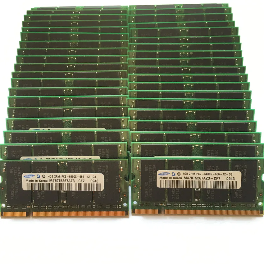 Samsung ноутбук памяти 4 Гб PC2-6400S DDR2 800 МГц ноутбук ram 4G 800 6400S 4G 200-pin SO-DIMM
