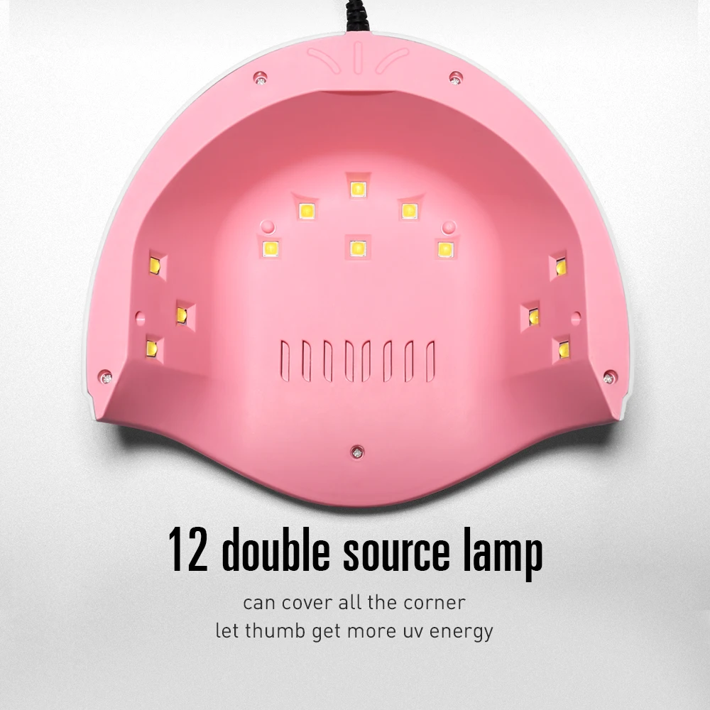 Lacheer 24 Вт УФ светодиодная лампа для сушки ногтей всех типов геля 12 светодиодов