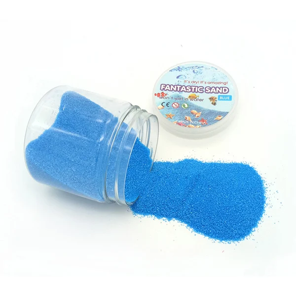 Blue 85 г красочное моделирование воды волшебный песок DIY Crafy игрушки не влажный волшебный песок ручной работы игрушки волшебный Марс, Космический песок игрушки для детей - Цвет: Blue