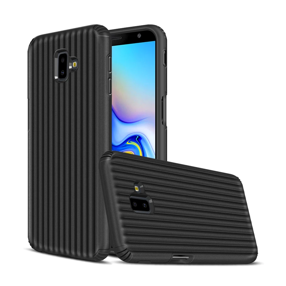 Для Samsung Galaxy J4 Plus 2018 Чехол Мягкий ТПУ Жесткий ПК 2 в 1 для J6 Броня анти осенний чехол