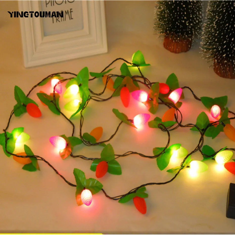 Yingtouman Новые Симпатичные Фрукты stype 3 м 2LED Вилки светодиодные лампы для
