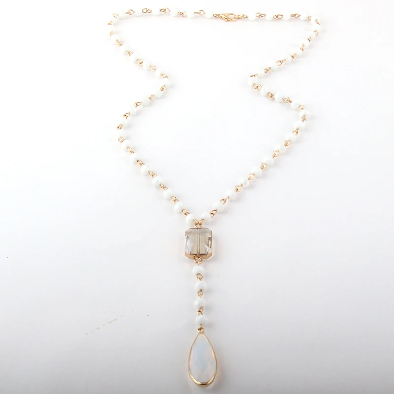 MOODPC модные богемные ювелирные изделия 6 мм стеклянные четки цепочка звеньевые