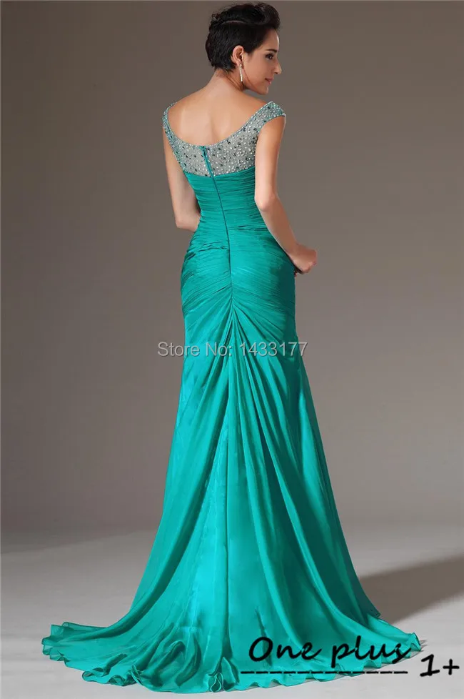 free shipping 2018 new Vestidos Long custom Elegant Green Chiffon Mermaid Prom Dress Party Evening with Sequins and Beads | Свадьбы и