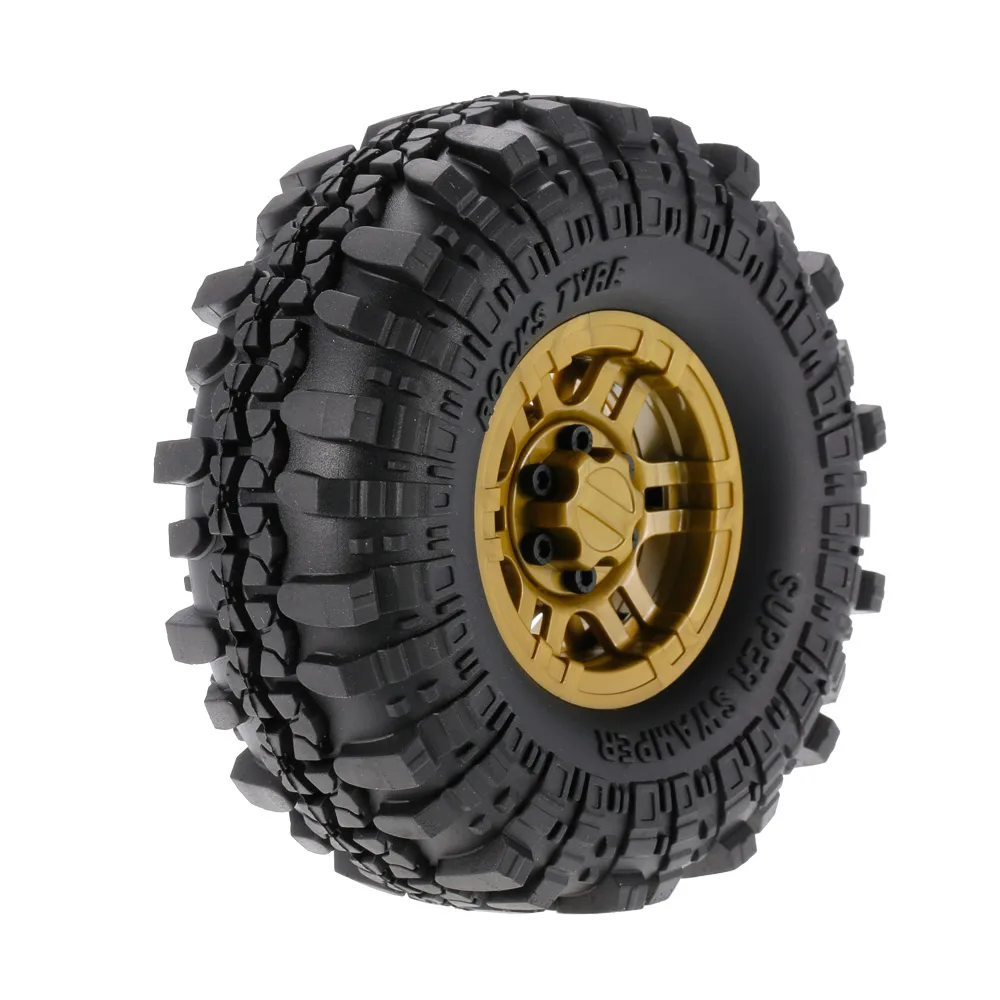 4 шт. AX 4020C 1 9 дюймов 110 мм 1/10 RC автомобиль Рок Гусеничный шины с Beadlock обод колеса для