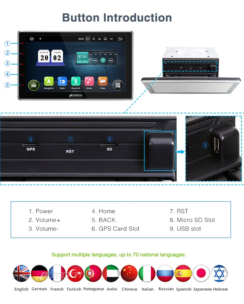 Емкостный Экран! 2 Din 10,1 ''Android 7,1 универсальный автомобильный Радио нет dvd-плеер gps навигации 2G+ 32G стерео Wi-Fi OBD2 головного устройства