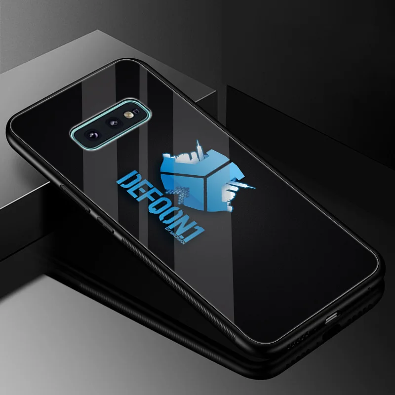 Стеклянный мягкий чехол defqon 1 для Samsung Galaxy A10 A20 A30 A40 A50 A60 A70 S7 Edge S8 S9 Plus S10 Note 8 9 |