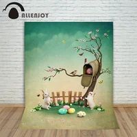 allenjoy photo easter background fairy tale mailbox egg rabbit country tree butterfly baby background for photo background