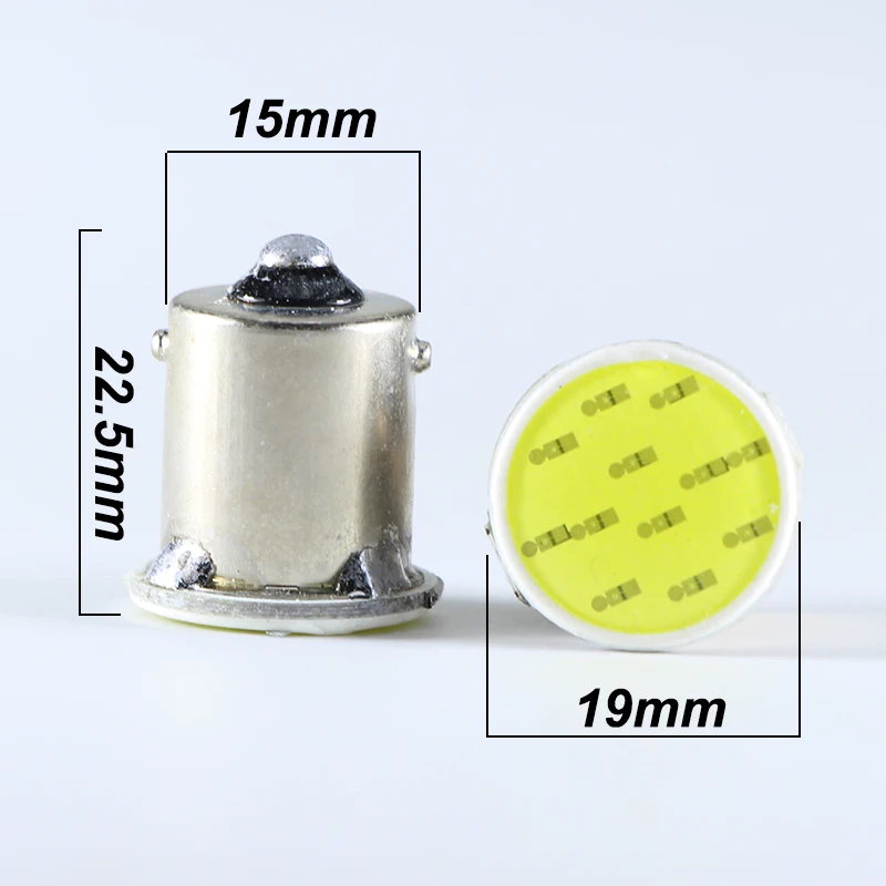 Joneaz 10x bombillas S25 P21W 1156 BA15S 1157 BA15D 3 Вт 12 В COB Автомобильные светодиодные лампы