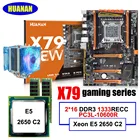 Материнская плата HUANAN deluxe X79 LGA2011, ЦП ОЗУ в комплекте с кулером ЦП Xeon E5 2650 C2 ОЗУ 32 Гб (2*16 Гб) DDR3 1333 МГц RECC, все протестированы