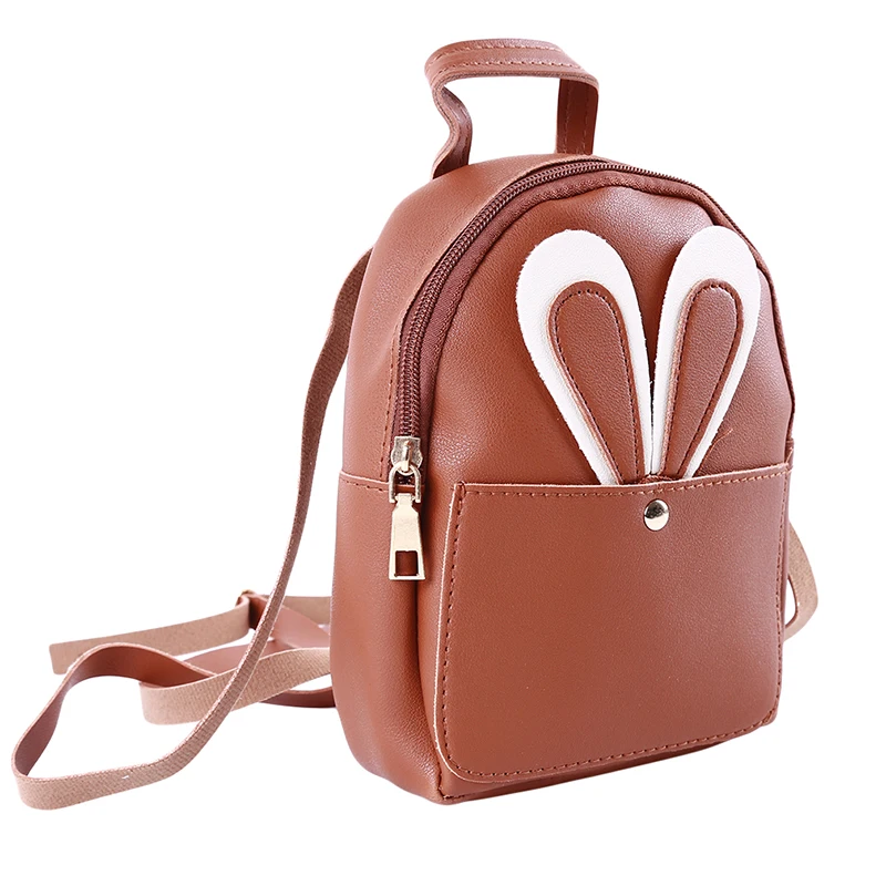 Простая маленькая квадратная сумка с милыми заячьими ушками на плечо из