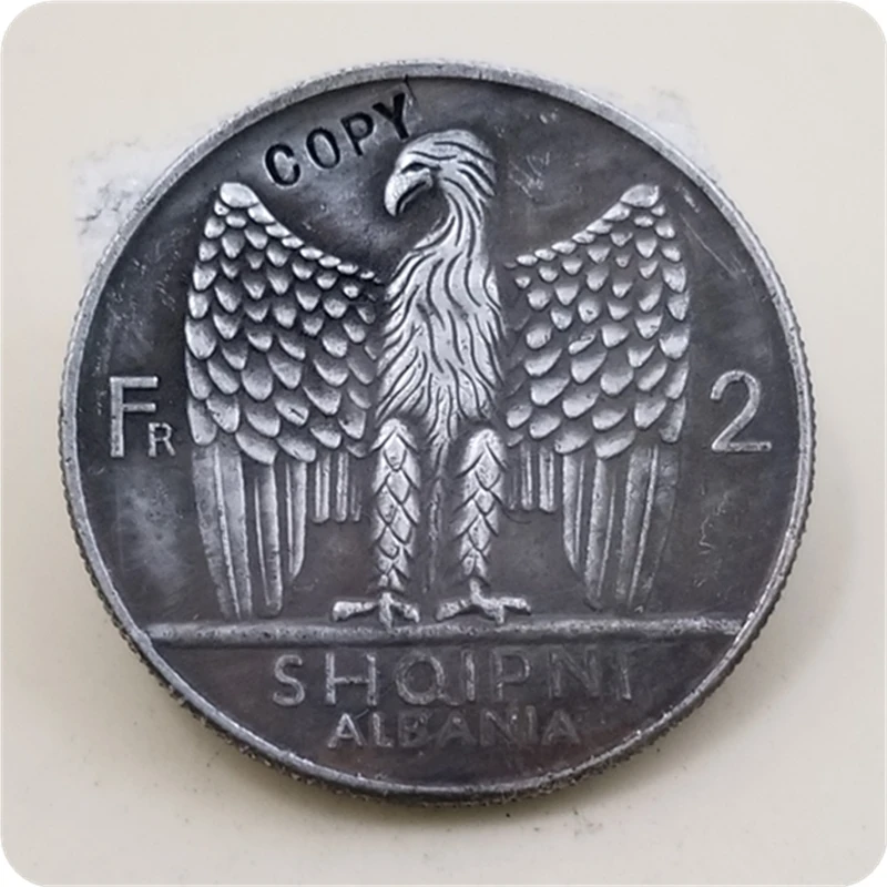 1926 1927 Albania 2 Franga Ari (Trial strike) COPY COIN | Дом и сад