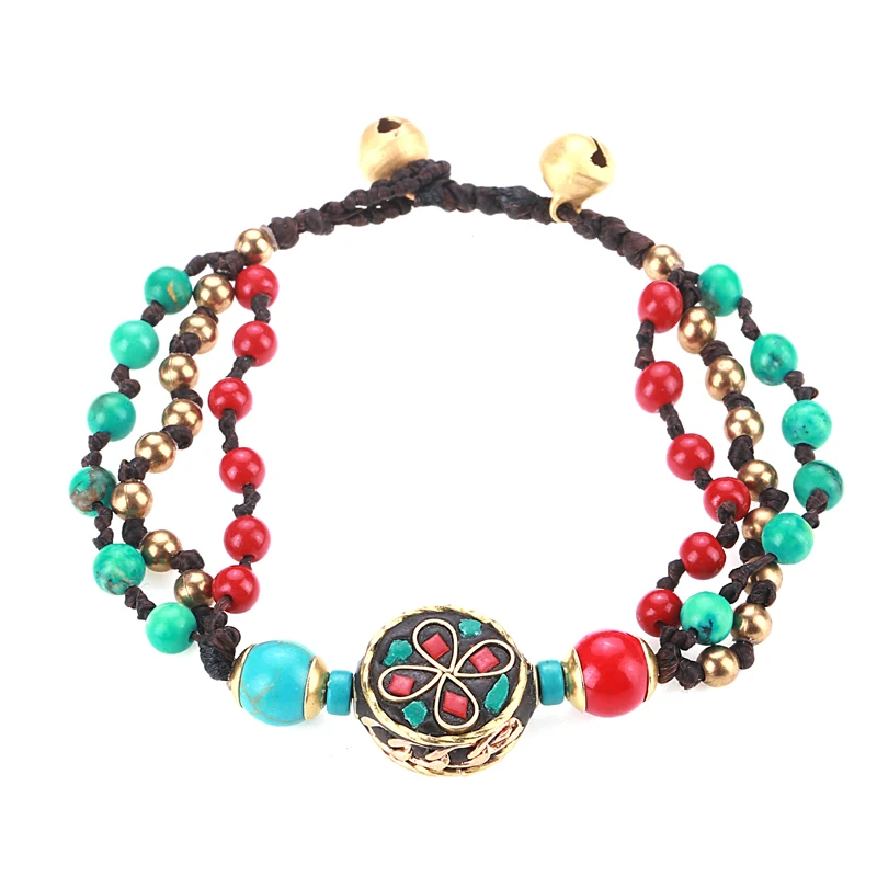 LOVBEAFAS Boho регулируемые браслеты и для женщин веревка ручной работы Плетение