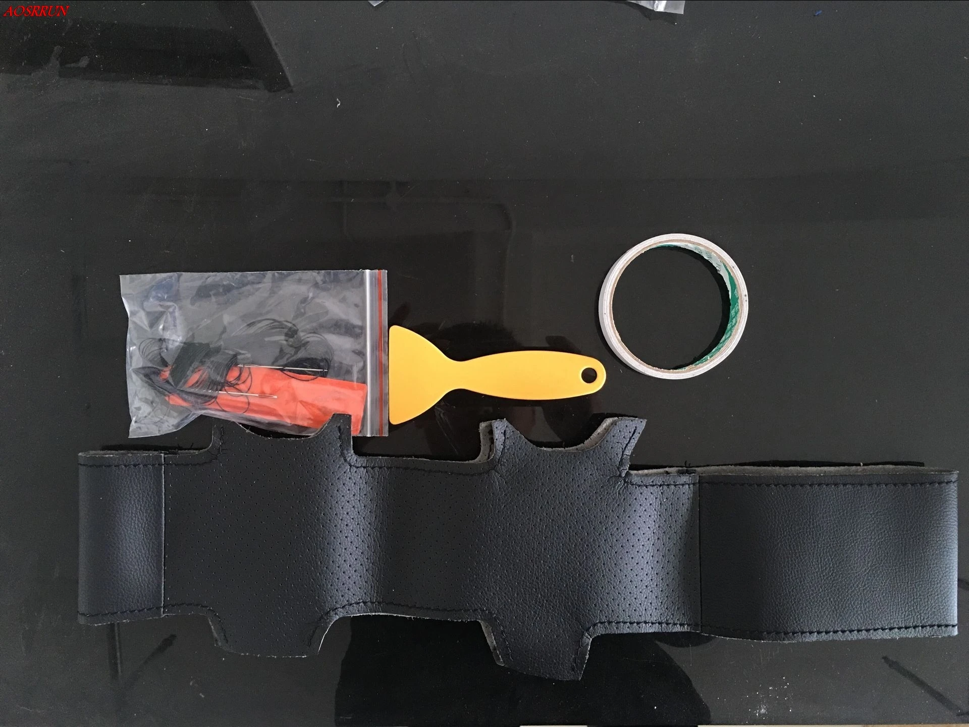 Чехол рулевого колеса автомобиля DIY натуральная кожа воловья оплетка с иглами нить для Jac refine s5 2012- автомобиль-Стайлинг интерьера
