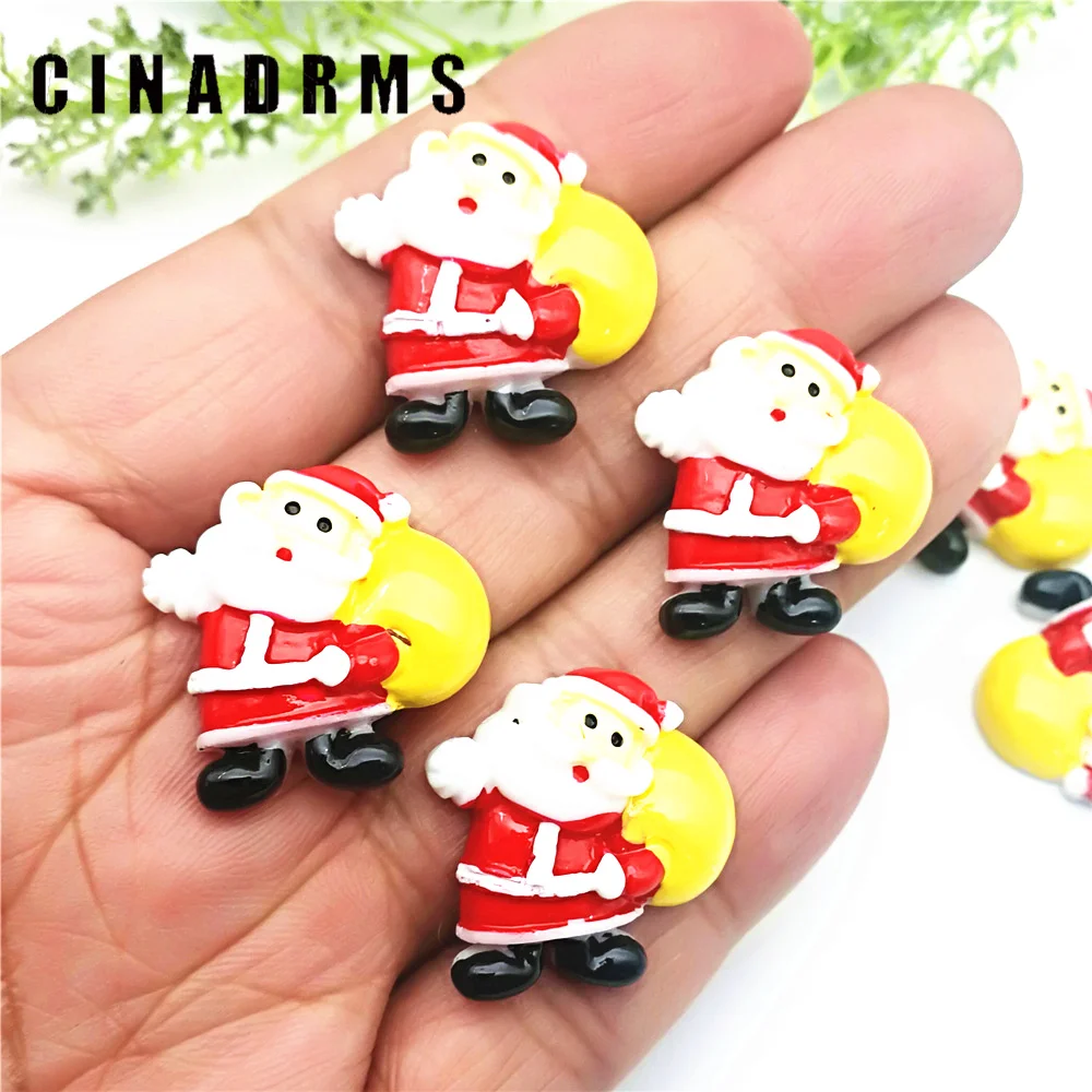 Рождественская распродажа кабошоны из смолы отца Рождество с подарочной сумкой