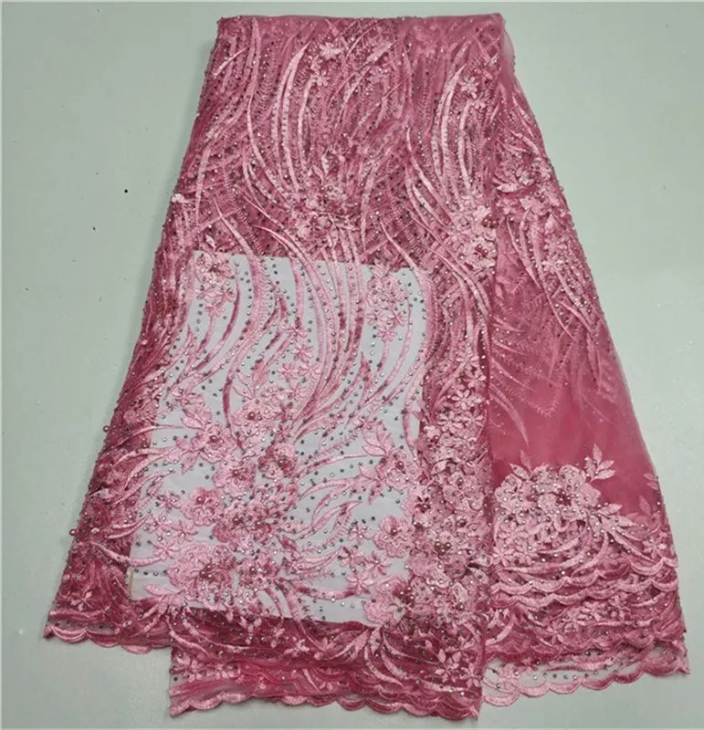 Африканская кружевная ткань Новый рождественский стиль 5 ярдов Тюлевая