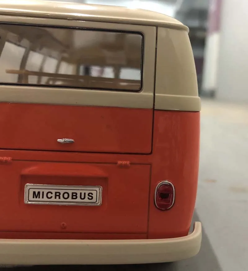 1:18 VW T1 Samba Van модель автобуса из сплава игрушечные машинки классические литые под давлением Машинки Игрушки для взрослых коллекция подарок