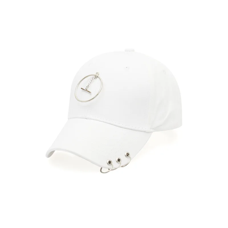Хип-хоп Кепки хлопок Бейсбол шляпа с металлическим кольцом для Snapback дружище Кепки Gorras - Цвет: Слоновая кость
