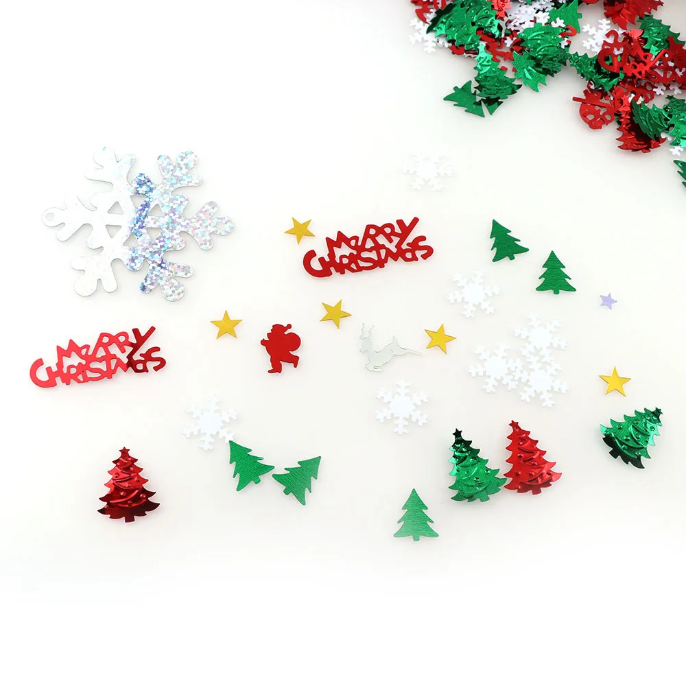 15g Christmas tree snowflake Santa Claus Sika deer Stars Confetti For New Year's party decoration | Дом и сад