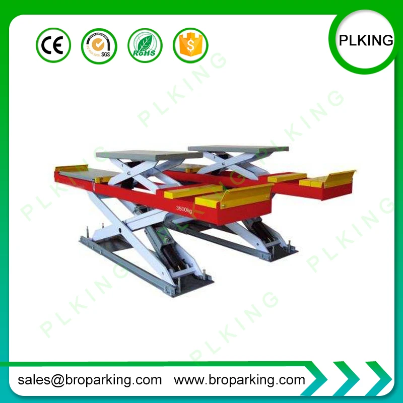 Для выравнивания колес Используйте автоматическую платформу ножничный