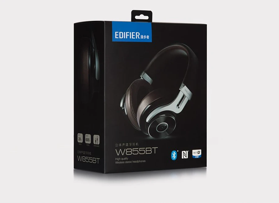 EDIFIER W855BT Премиум Bluetooth гарнитура Bluetooth NFC сопряжение и Поддержка aptX удобное управление на ухо и поддержка звонков наушники