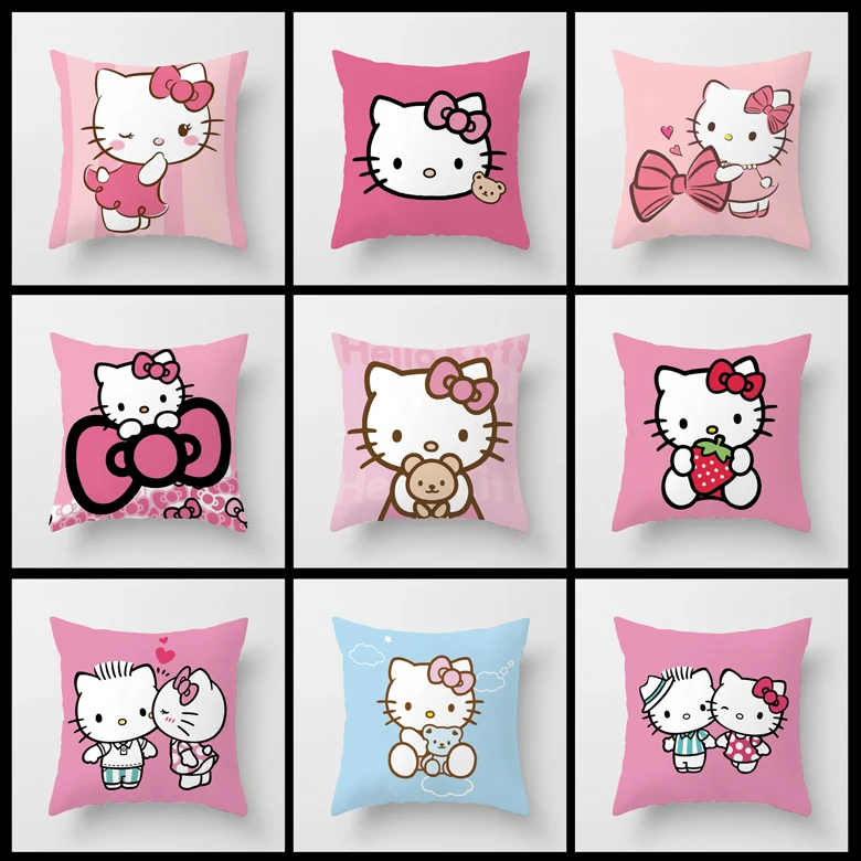 27 стилей 40*40 см 3D hello kitty Подушка KT кошка подушка Забавный розовый Кот детский