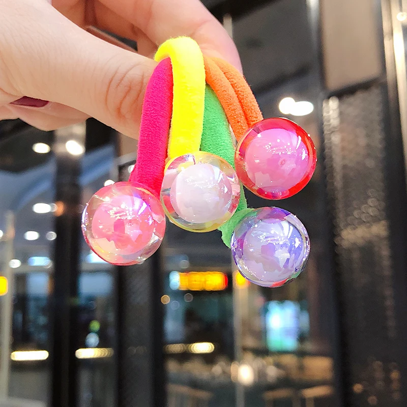 Резинки из нейлона карамельного цвета для девочек в Корейском стиле безопасные