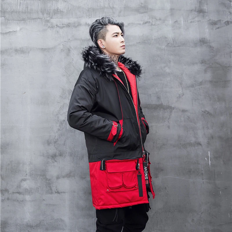 

2018 Fashion Winter New Jacket Men Warm Coat Fashion Casual Parka Medium-Long Thickening Coat Men For Winter US Size S-XXL