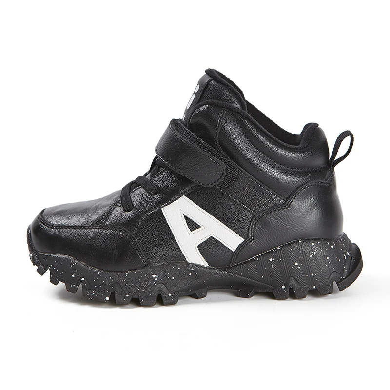 Fashion Winter Keep Warm Boys Shoes Genuine Leather Casual Sport Kids Children Light Waterproof School Sneakers Size 26-30 | Детская