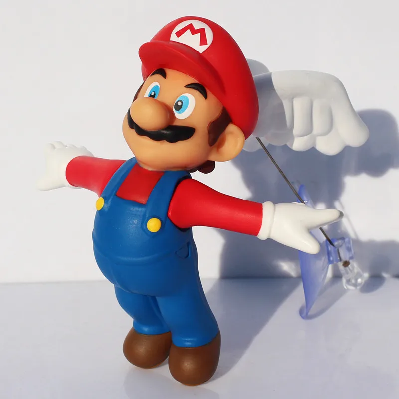 Fly Mario 21 стиль 8-15 см Super Mario Bros Луиджи, Марио, Йоши Goomba Bowser Wario Donkey Kong Toad Toadette фигурка ПВХ игрушки, куклы - Цвет: Fly Mario