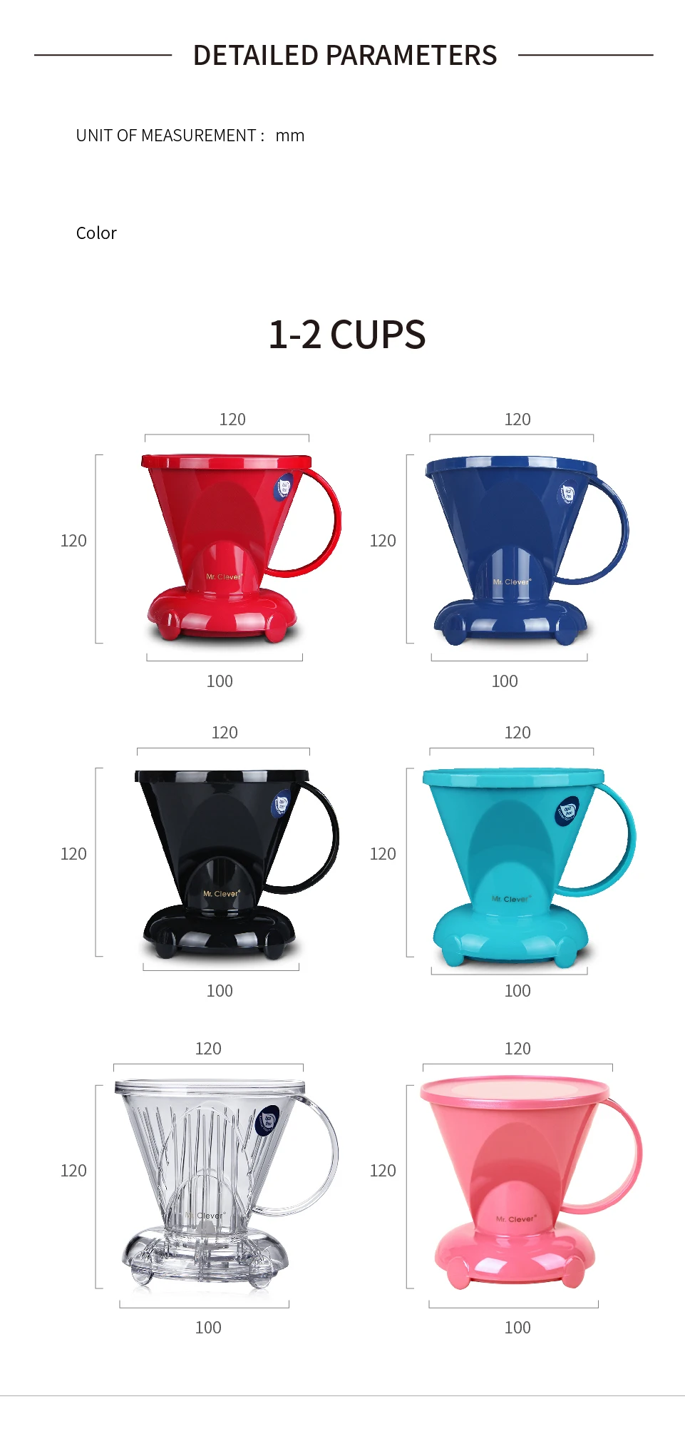 1-2/2-4 чашки кофе капельница MR. CLEVER Smart cup