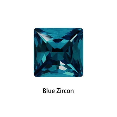 Blue Zircon Неакриловые Пришивные хрустальные квадратные Угловые камни для украшения одежды Свободные Стразы пришивные на основе камней для одежды - Цвет: Blue Zircon