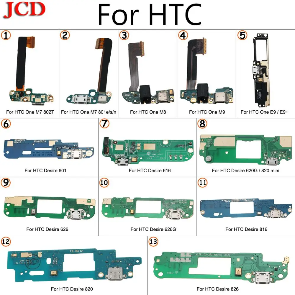 Штекер зарядного устройства JCD Usb для док станции гибкий кабель HTC One M7 M8 M9 E9 +
