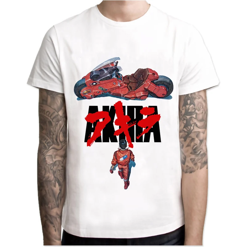 Модная футболка Для мужчин Neo Tokyo уличные гонки дизайн рубашка Акира короткий