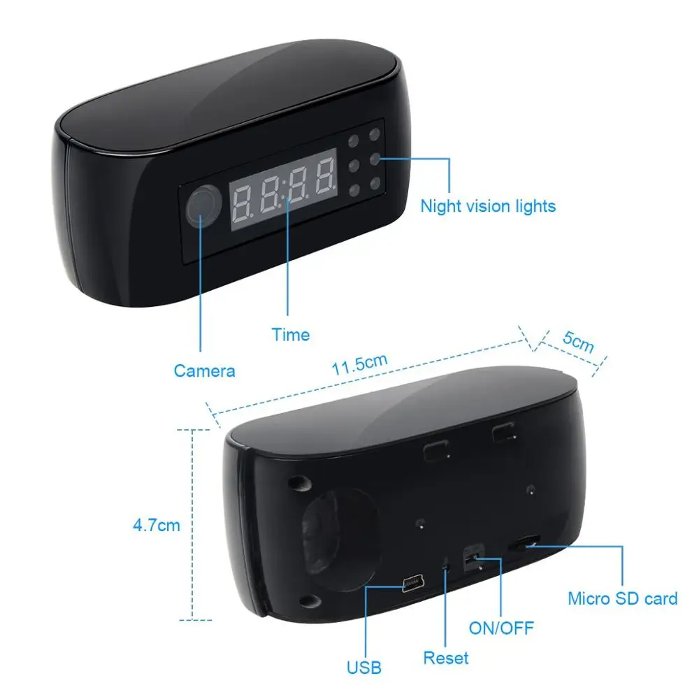 Volemer Z16 HD 1080P ночное видение беспроводной Wi Fi электронные часы камера IP удаленно