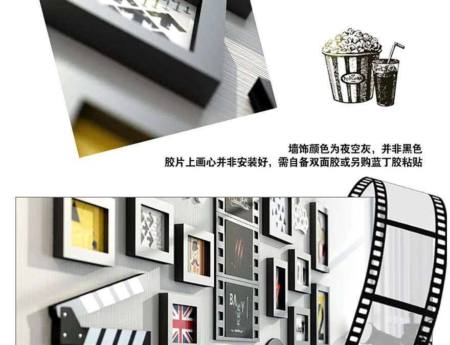 SUFEILEMulti-frame современный стиль рамки для картин домашнее кино; декорации прямоугольная рамка для фото настенная деревянная рамка настенный набор