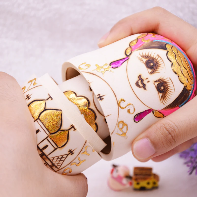 5 шт./компл. Матрешка из липы креативное украшение для дома русские куклы в стиле