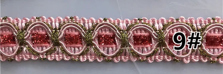 Pink 12 м/лот 2 см широкая занавеска с кружевной отделкой для стола, стул для эскизов, окантовка, кружево, гобелен, тесьма, занавески, аксессуары-кисточки, бахрома, сделай сам - Цвет: Pink