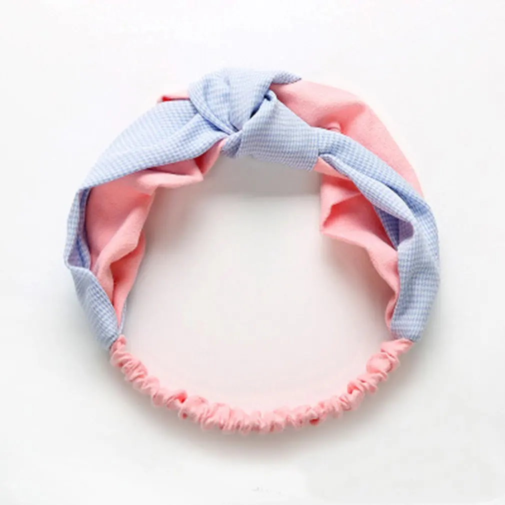 Fashion Women Girls Plaid Cross Headbands Sweet Sweatband Hairbands High Quality Cotton Sport Elastic Wide Hair Band NEW | Красота и