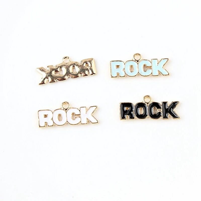 100PCS Alloy Colorful ROCK Pendant 11*27mm Enamel Charms For Handmade Bracelet Necklace Keychain Fashion Personality | Украшения и