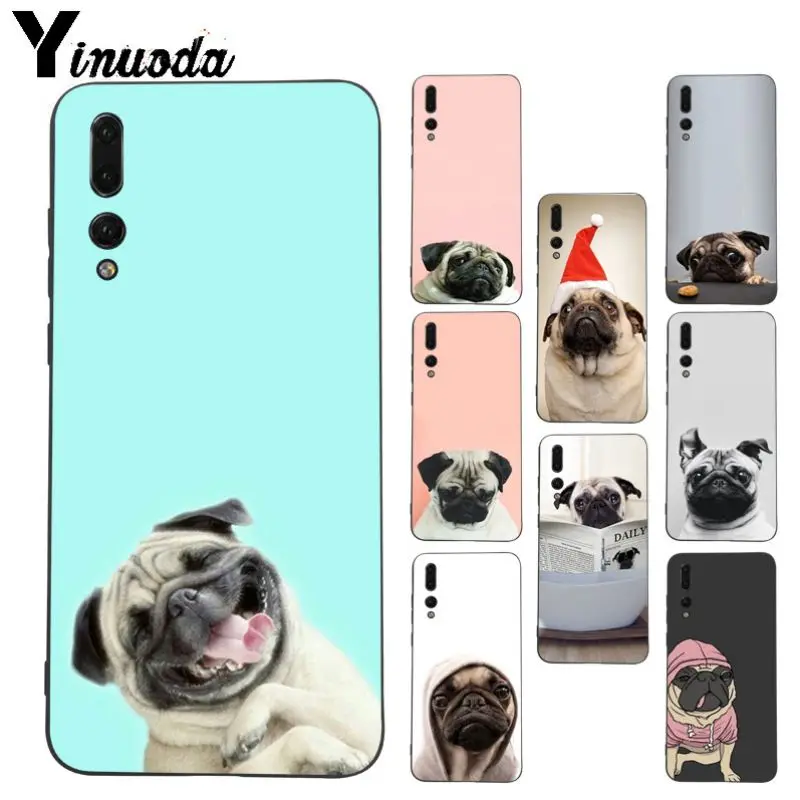 Yinuoda милый мопса телефон аксессуары чехол для Huawei P20pro mate10lite p9 p10plus honor 8x 7A nova3i mate20lite