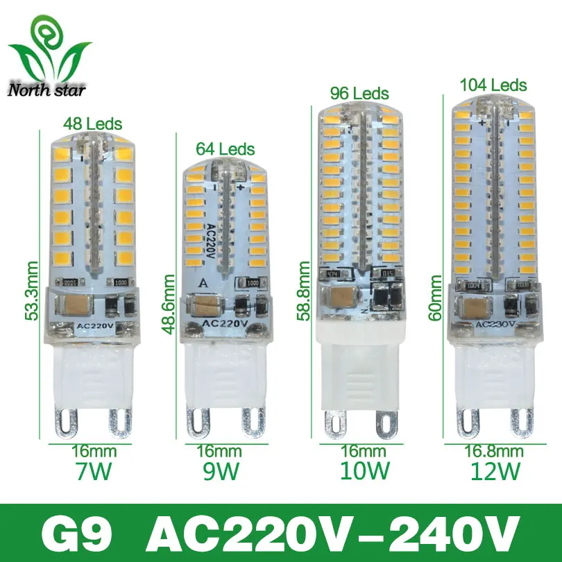 G4 G9 3014 2835 светодиодный Кукуруза лампы 3 Вт 6 10 24 DC12V Cree чипы для замены с украшением