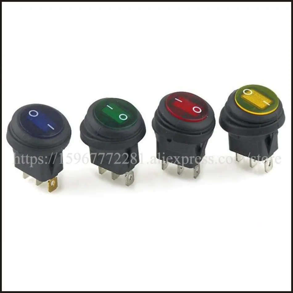KCD1 5 101NW 3Pin ВКЛ ВЫКЛ светодиодный кулисный переключатель контактный материал