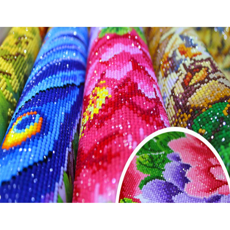 Собака роза цветок 5d Мандала Алмазная картина фильмы крестиком Санта Клаус