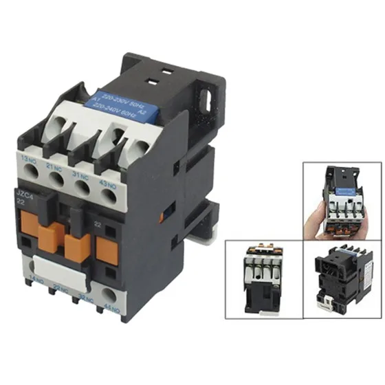 JZC4-22 220-240V 50/60Hz Coil 10A 2P Three Pole 2NO 2NC AC Contactor |