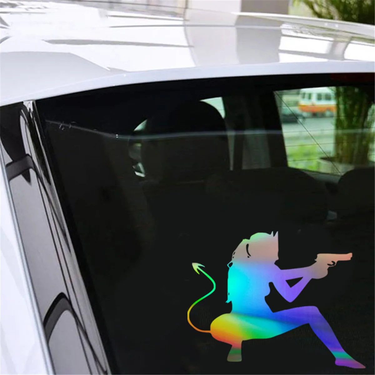 Девушка с пистолетом стикер автомобиля JDM окно лобовое стекло бампера ноутбука