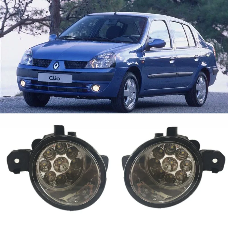 Автомобильный Стайлинг для Renault Clio Symbol 2001 2008 9 штук Светодиодный s Противотуманные