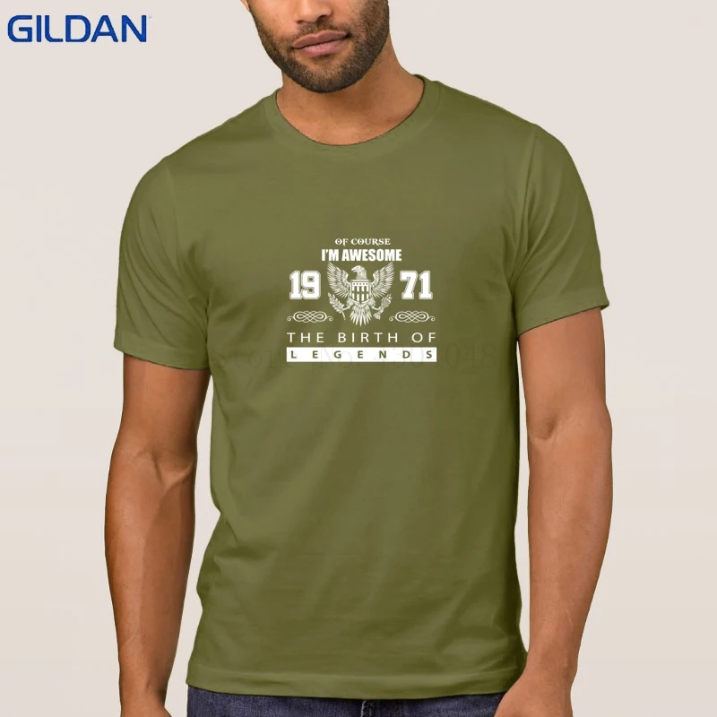 Повседневное родился в 1971 рождение легенды футболка Homme Camisetas Для мужчин с